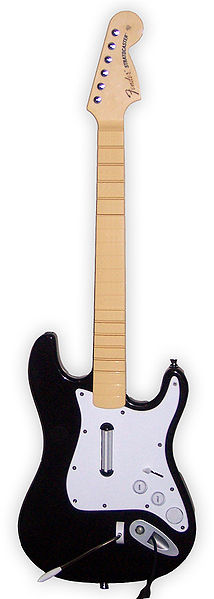 The Fender Stratocaster Controller, which features 10 frets, a whammy bar, and an effects switch.