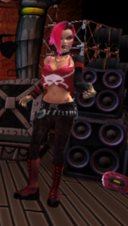 Judy Nails, as she appears in Guitar Hero III: Legends of Rock.